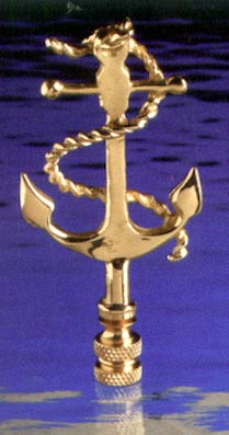 Polished Brass Anchor Finial