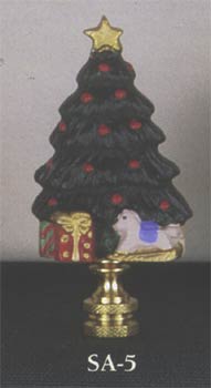 Christmas Tree - hand painted, 3 1/2