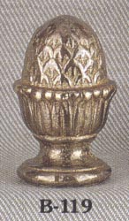 Antique Acorn Lamp Finial
