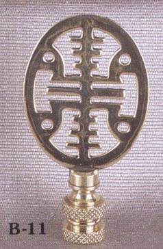 Solid Brass Ideogram Oval Shaped