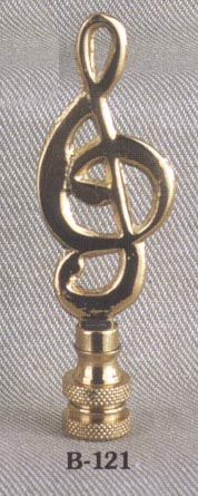 Brass Music Note Finial