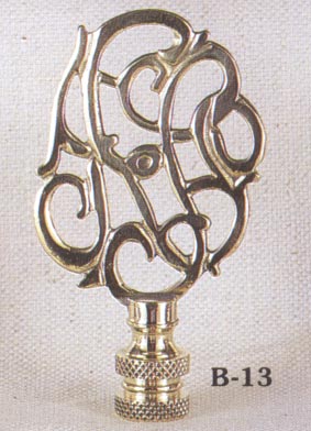 Williamsburg Cipher Solid Brass Finial