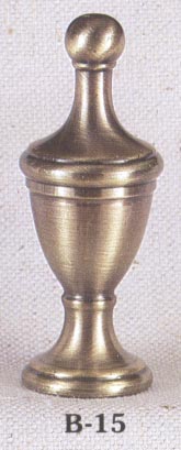 Solid Brass Antiqued Urn Finial