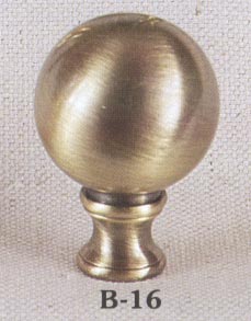 Solid Brass Antiqued Sphere Finial