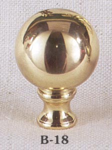 Solid Brass Polished Sphere Finial