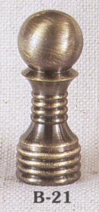 Solid Brass Antiqued Finial