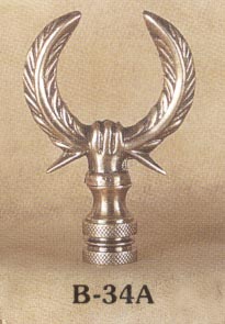 Wreath Antiqued Solid Brass