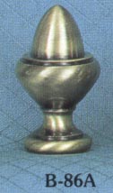 Solid Brass Antiqued Acorn Lamp Finial