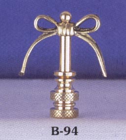 Solid Brass Petite Bow Lamp Finial