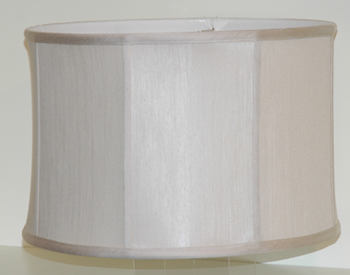 Shallow Drum Lampshade with Piping