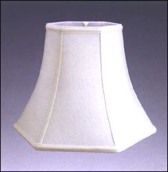 Hexagon Bell Silk Shantung Lampshade with Fabric Lining(BR-00151)