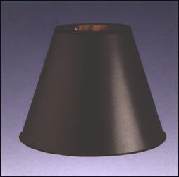 Black Parchment Empire Lampshade with Gold Lining (BR-002047)