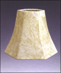 Faux Leather Hexagon Chandelier Lampshade