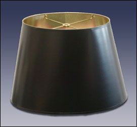 Black Parchment Oval Lamp Shade (AR-211B)