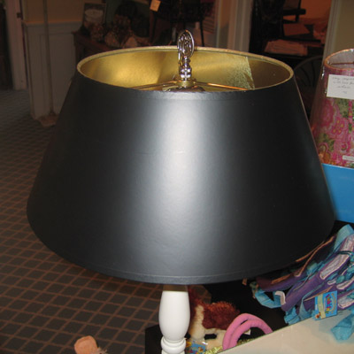 Short Round Black Parchment Lamp Shade (AR-211C)