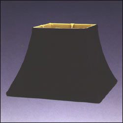 Black Bell Square Shantung Lampshade
