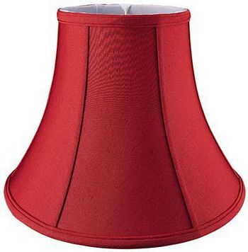 Brick Red Bell Silkette Shantung Shade with White Lining
