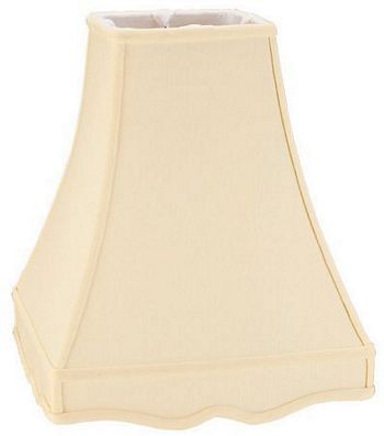 Shantung Square Fancy Gallery Lampshade with Piping