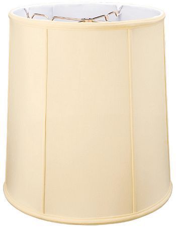Flat Shantung Drum Lampshade with Piping