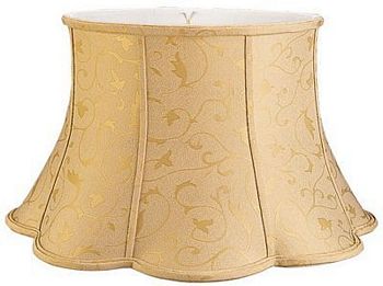 Square Fancy Gallery Patterned Satin Lampshade with Piping