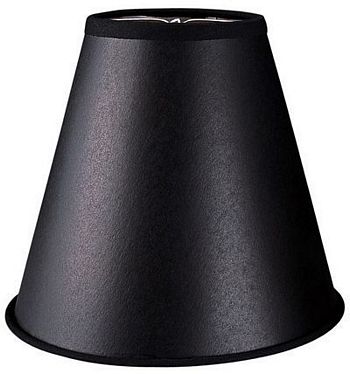 Black Empire Hard Back Parchment Lampshade with Silver Lining