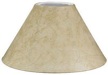 Faux Leather Coolie Shade with White Lining