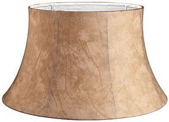 Faux Leather Floor Lampshade with White Lining