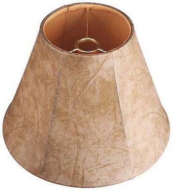 Faux Leather Uno Empire Lampshade with Gold lining