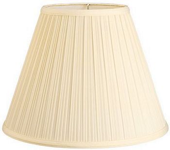 Empire Cotton Mushroom Pleat Lampshade with Plastic Lining