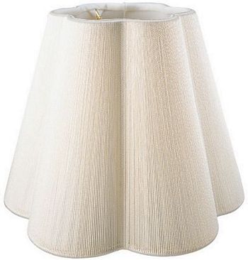 Outside Scallop Silk String Lampshade with Hand Sewn Soft Lining
