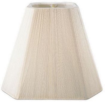 Square Cut Corner Silk String Shade with Hand Sewn Soft Lining