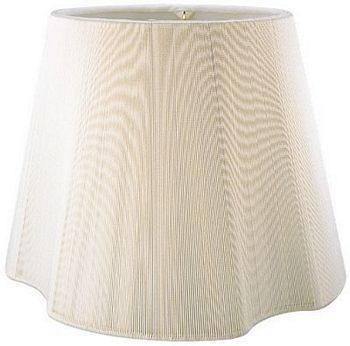 French Oval Silk String Shade with Hand Sewn Soft Lining