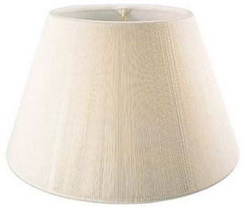 Swing Arm Silk String Lampshade with Hand Sewn Soft Lining