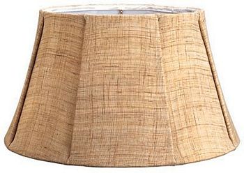 Floor Lamp Shade Hand Loom Linen with In & Out Panel