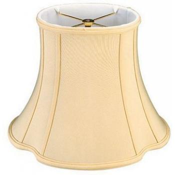French oval silk shantung lampshade with fabric lining