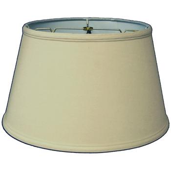 Homespun Floor Lampshade with White Plastic Lining