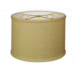 Homespun Linen Shallow Drum with White Hardback Lining