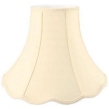 Bell Scallop Bottom Silk Shantung Lampshade with Fabric Lining