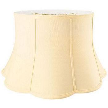 Bell Out Scallop Silk Shantung Floor Lamp Shade with Fabric Lining