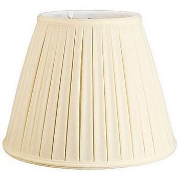 Empire Box Pleat Silk Shantung Lampshade with Fabric Lining
