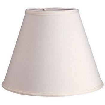 Empire Homespun Linen Lampshade with white hardback lining