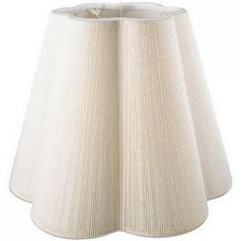 Outside Scallop Silk String Lampshade with Hand Sewn Soft Lining