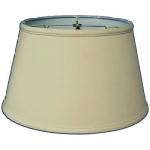 Homespun Linen Floor Lampshade with White Hardback Lining