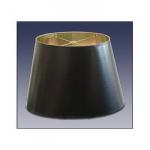 Standard Oval Black Parchment Lampshade with gold foil lining