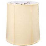 Silk Shantung Flat Drum Lampshade with Fabric Lining