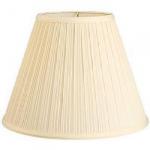 Empire Cotton Mushroom Pleat Lampshade with Hard Back Lining