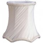 Bell Scallop Bottom Polyesterd Swirl Pleat Chandelier Lampshade with Fabric Lining
