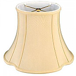 French oval silk shantung lampshade with fabric lining