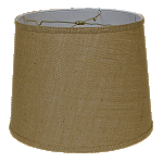 Burlap Regular Hard Back Drum Lampshade