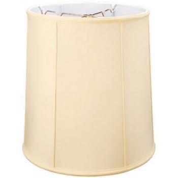 Silk Shantung Flat Drum Lampshade with Fabric Lining